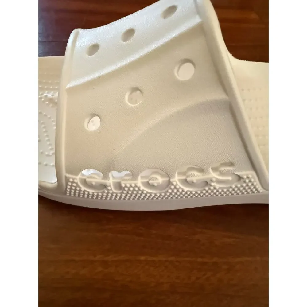 Crocs Baya II Slide Sandals White Men’s 13 Lightweight Comfort NWT